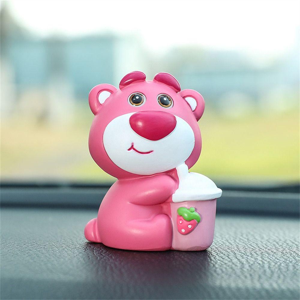 Daiga Mô Hình Gấu Dâu Tây Bằng Nhựa resin Dễ Thương Để Bàn Trang Trí