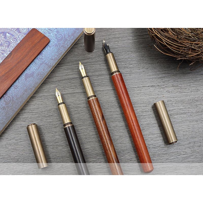 Bút Máy Gỗ Đàn Hương Phong Cách retro Cao Cấp Cho Học Sinh