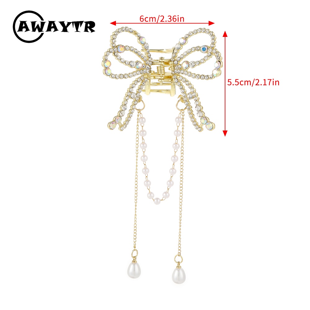 Kẹp Tóc Nơ Tua Rua Bằng Hợp Kim Thời Trang Cho Nữ