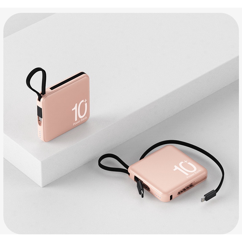 Pin Dự PhòNg 10000mAh Mini VớI CáP SạC ĐiệN Cho iPhone14 Samsung Xiaomiung