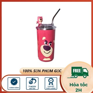 Bình nước giữ nhiệt hình gấu dâu tây bình nước hoạt hình dễ thương 450ml