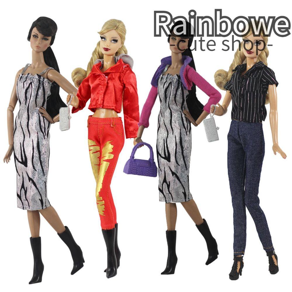 Áo Khoác Jean Màu Cầu Vồng Cho Búp Bê 1/6 BJD 11.5"