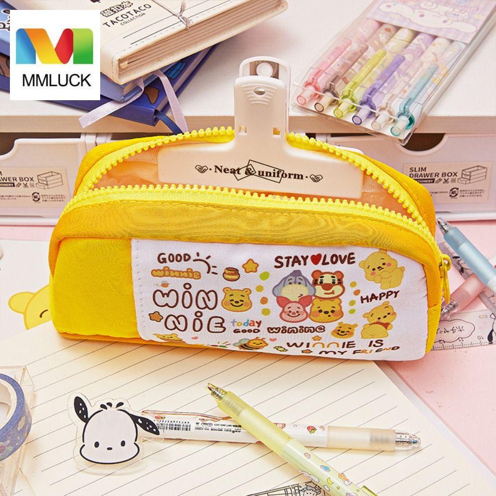 Túi Đựng Bút Chì Sức Chứa Lớn Hình Chú Gấu Winnie Dễ Thương