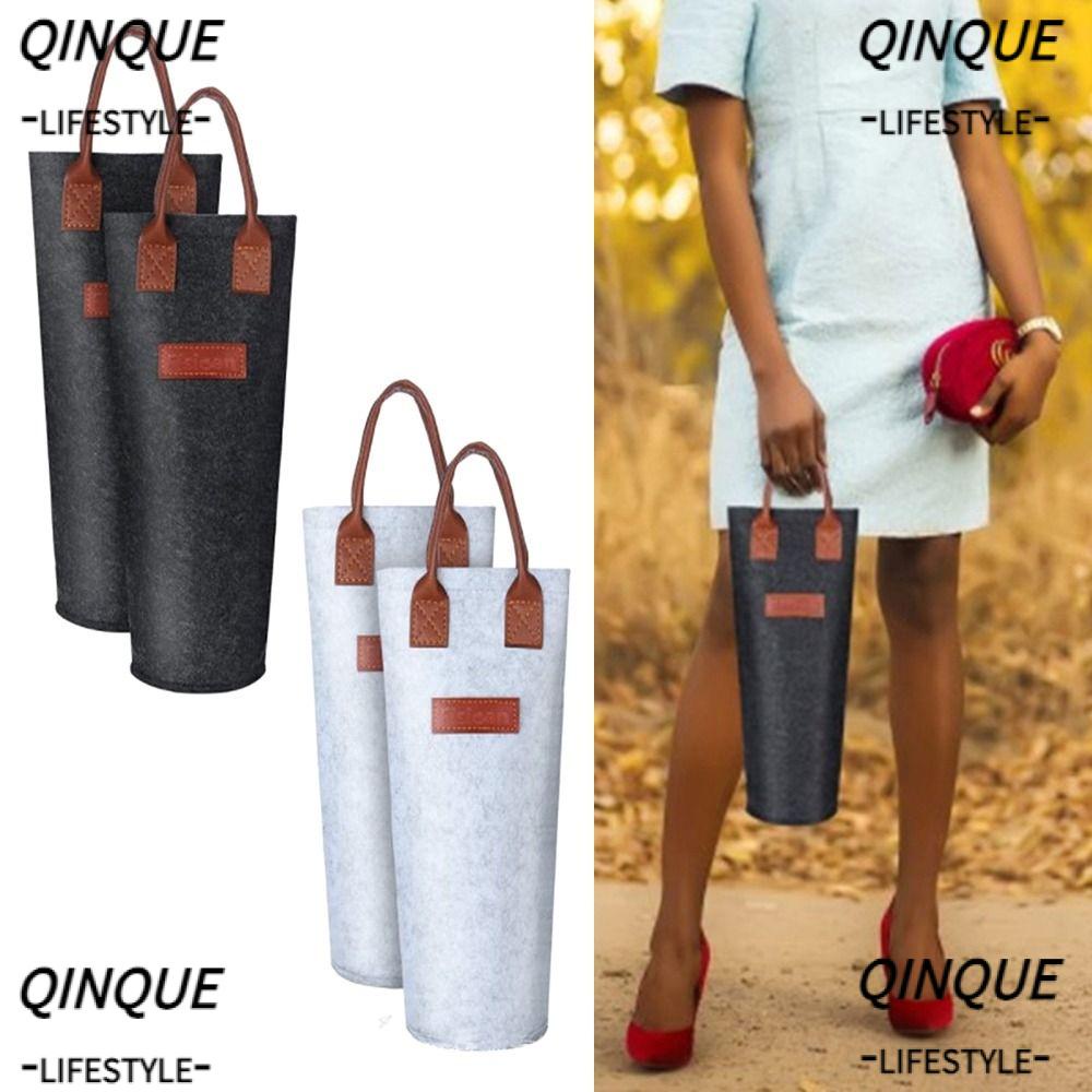Túi Xách Màu Trơn Đựng Chai Rượu Vang Tiện Dụng