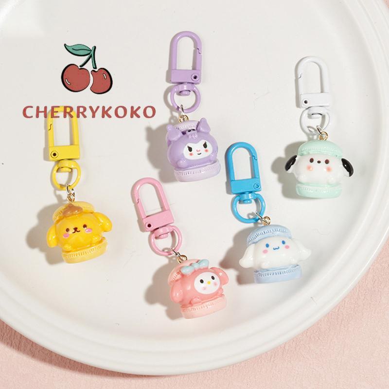 🍒🍒CHERRYKOKO Móc Khóa Ba Chiều Hình Cún Kuromi Cinnamon Màu Macaron Dễ Thương Phong Cách Nhật Bản Dành Cho Bạn Gái