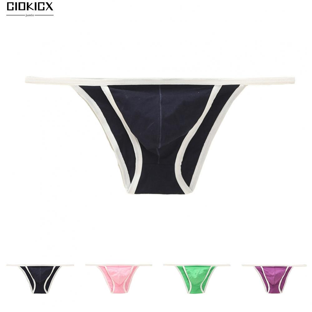 Chất lượng cao cấp cotton jersey nam bikini thong túi có đường viền màu sắc các loại
