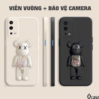 Ốp lưng Oppo A55 mô hình gấu kiêm giá đỡ tiện dụng