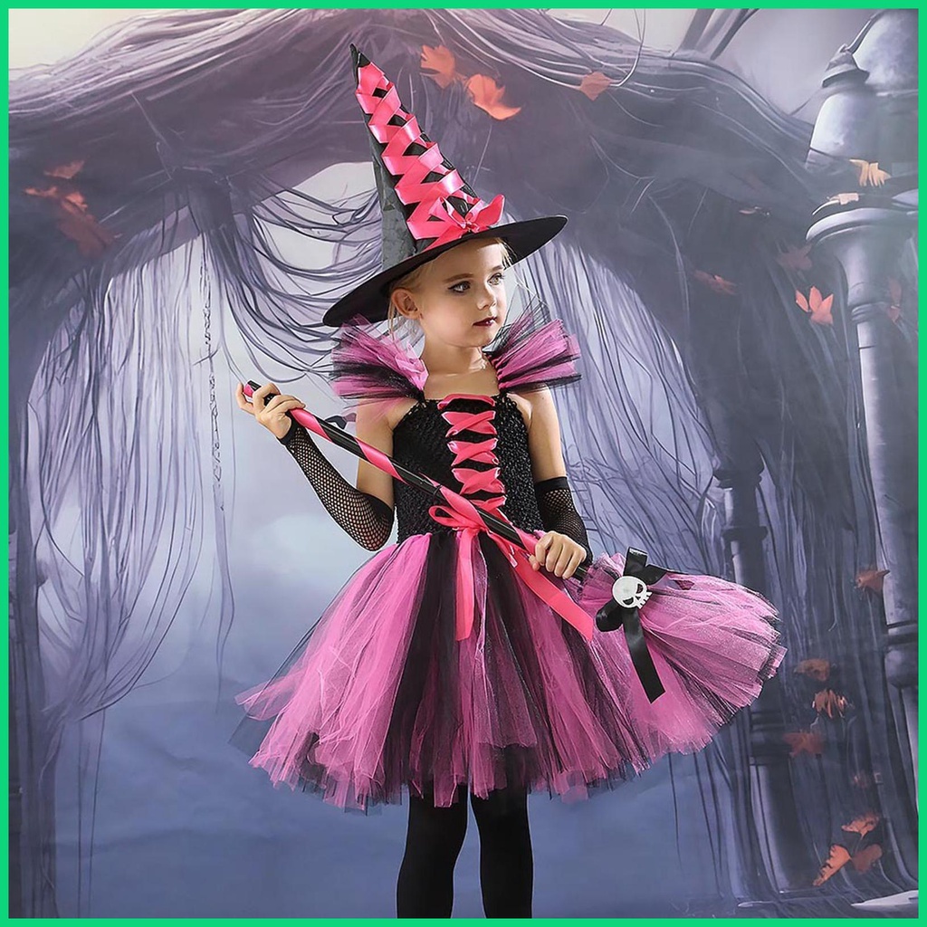 Mũ/chổi phù thủy phong cách halloween cho trẻ em