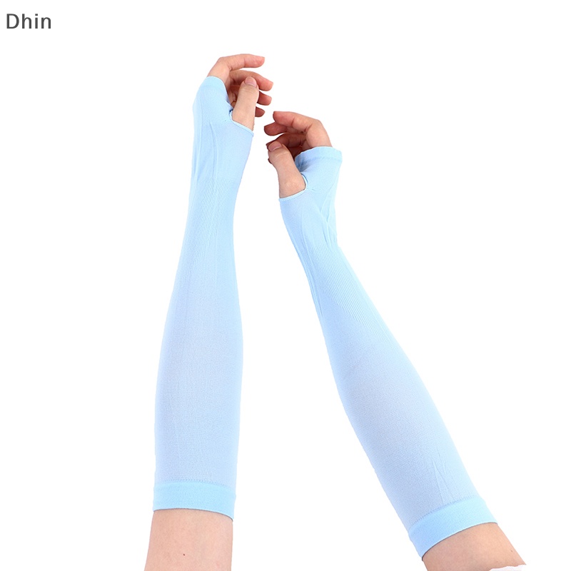Găng Cánh Tay Chống Nắng / Tia Uv / Chống Trượt Bằng Lụa Mát Dùng Khi Lái Xe Ngoài Trời Vào Mùa