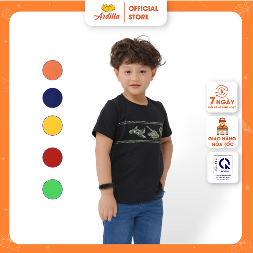 Áo Thun Bé Trai Phối Ngực ARDILLA Thiết Kế Cổ Tròn, Tay Ngắn, Vải Cotton Thoáng Mát Cho Bé 2-9 Tuổi K117BSS20