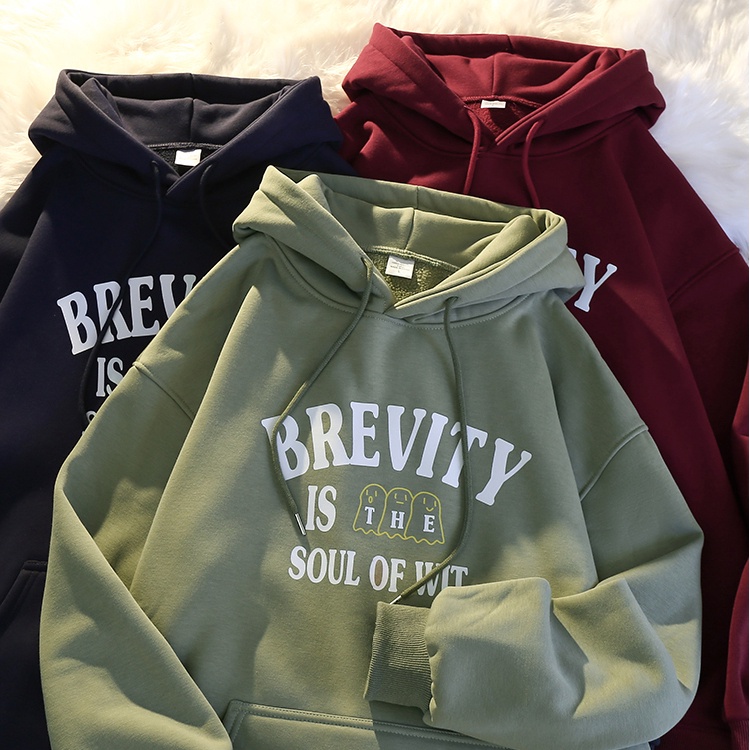 Áo Hoodie Mùa Đông Dáng Rộng Kiểu Dáng Đơn Giản Phong Cách Retro Mỹ Mới Dành Cho Nam Nữ