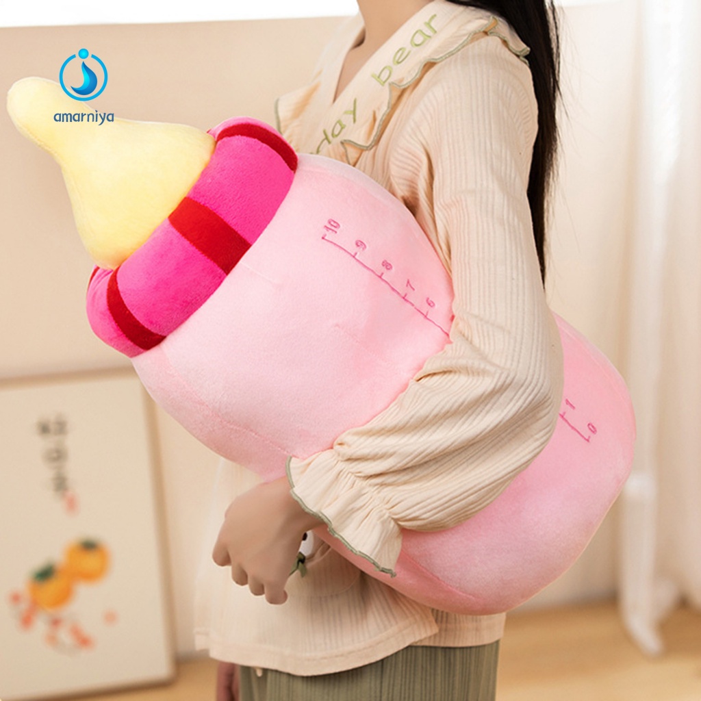 Gối Ôm Nhồi Bông Mềm Mại Hình Bình Sữa Hoạt Hình Đáng Yêu