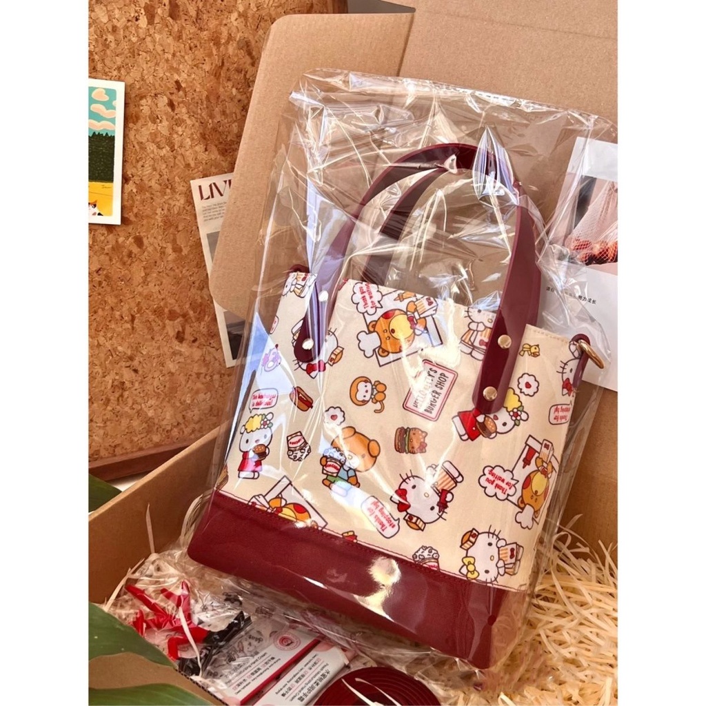 Hello kitty Túi Đeo Chéo Hình Mèo kitty Cỡ Lớn Thời Trang Cho Nữ