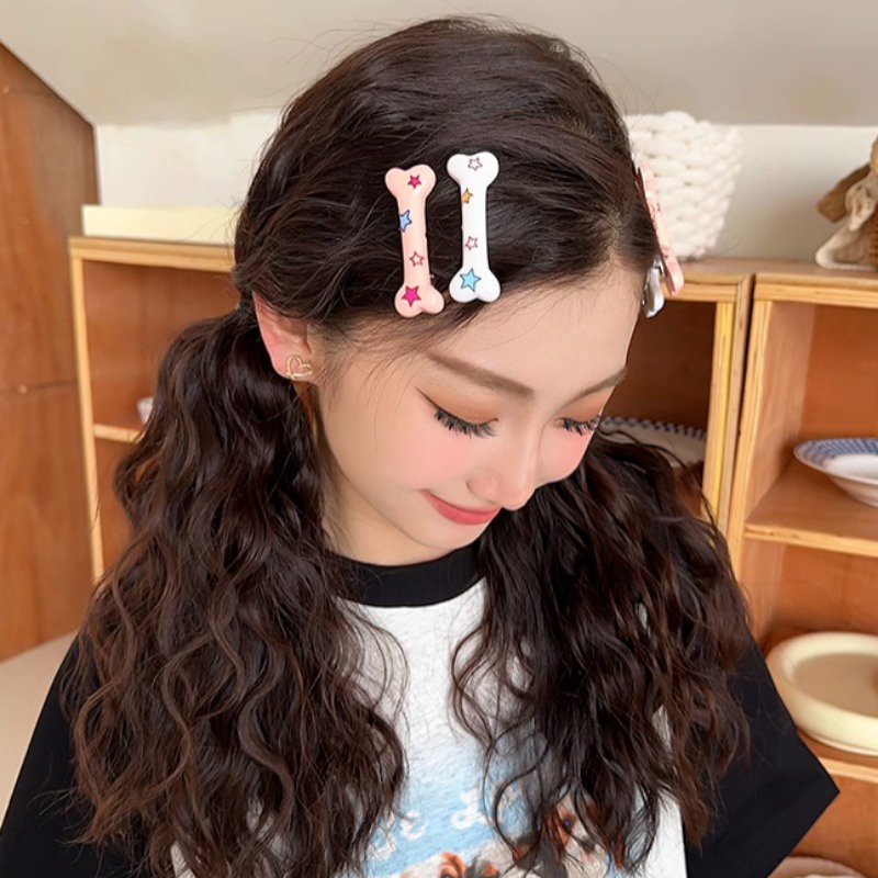 1 Kẹp Tóc Hình Xương Chó / Ngôi Sao / Xương Chó We Flower / Ngôi Sao Thời Trang Cho Nữ Y2K