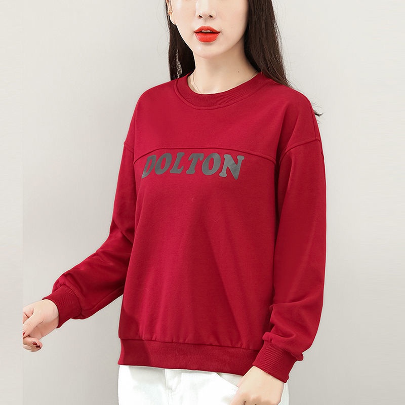 Áo Thun Tay Dài Cổ Tròn / In Hình Thời Trang Mùa Thu / Giản Dị / Cho Phụ Nữ Trung Niên