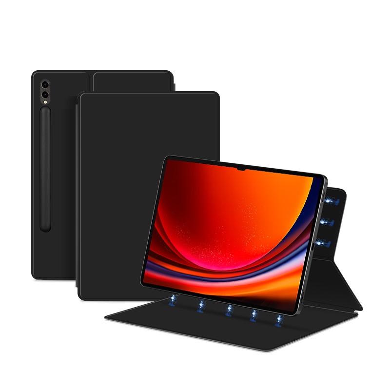 Bao Da Máy Tính Bảng Từ Tính Siêu Mỏng Có Ngăn Đựng Bút Cho Samsung Galaxy Tab S9 Plus 12.4 inch SM-X810 X816B X818U Giá Đỡ