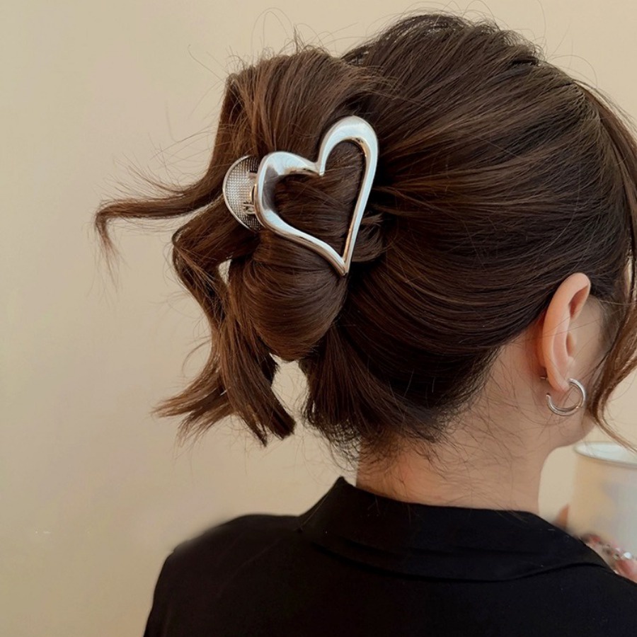 Kẹp Tóc Kim Loại Hình Hoa / Nơ Đính Ngọc Trai Thời Trang Hàn Quốc