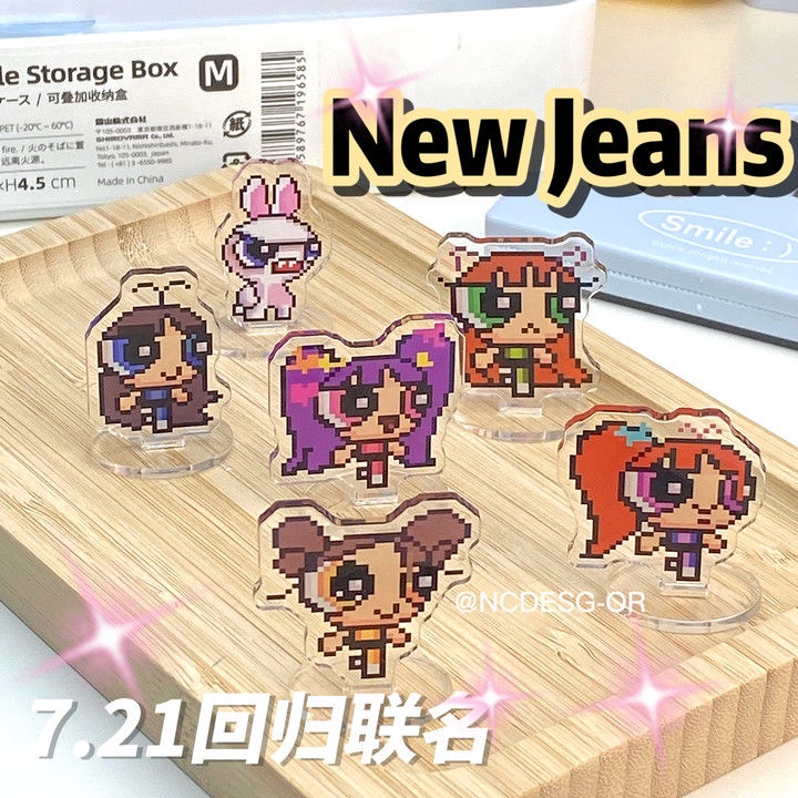 Newjeans The Powerpuff Girls Trang Trí Bàn Ăn Bằng acrylic Hình Thỏ Ngôi Sao