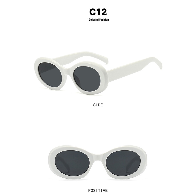 Kính Mát Gọng Oval Phong Cách Retro Thời Trang Cho Nữ