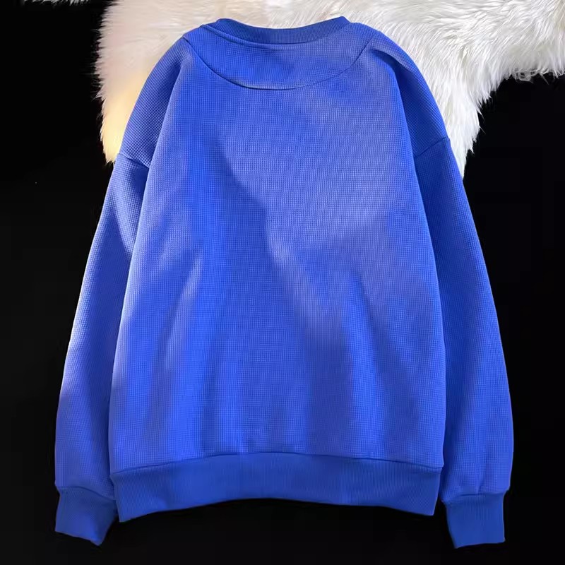 Áo Nỉ Tay Dài Dáng Rộng Màu Trơn Phong Cách Nhật Bản Thời Trang Cho Nam Và Nữ Size M-5XL