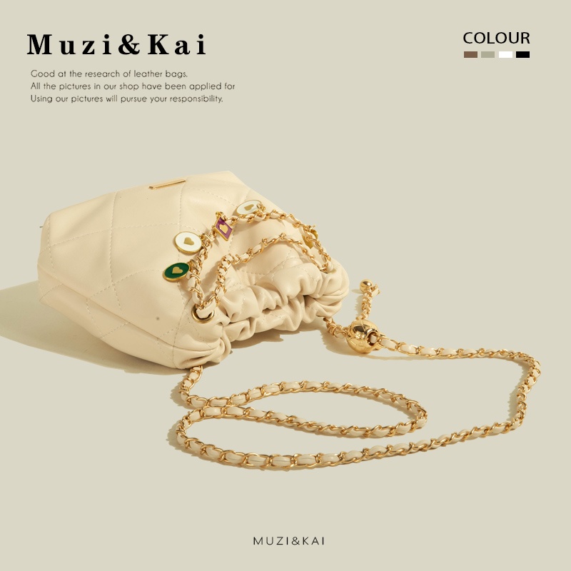 Muzikai chính hãng thời trang kết cấu dưới cánh tay túi mây nữ 2023 phong cách mới túi xô đi lại dung tích lớn