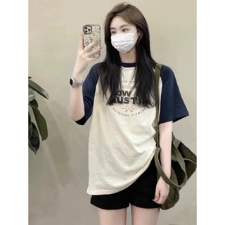 Áo Thun 100% Cotton Tay Ngắn Cổ Tròn Dáng Rộng In Họa Tiết Thời Trang Mẫu Mới 2023