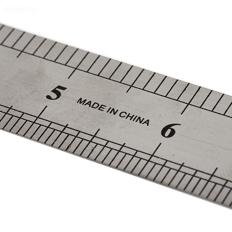 Thước Đo Hai Mặt Bằng Thép Không Gỉ 15-30cm Mới