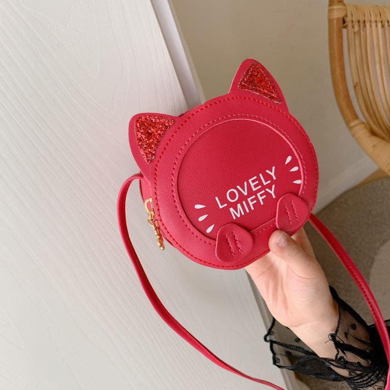 Túi Đeo Chéo Vai Hình Mèo Hoạt Hình Đáng Yêu Dành Cho Bé Gái