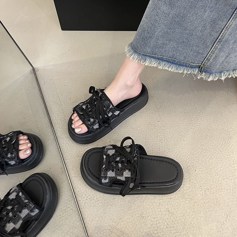 Dép dày đế Sandal Đế Dày Thời Trang Xinh Xắn Dành Cho Nữ