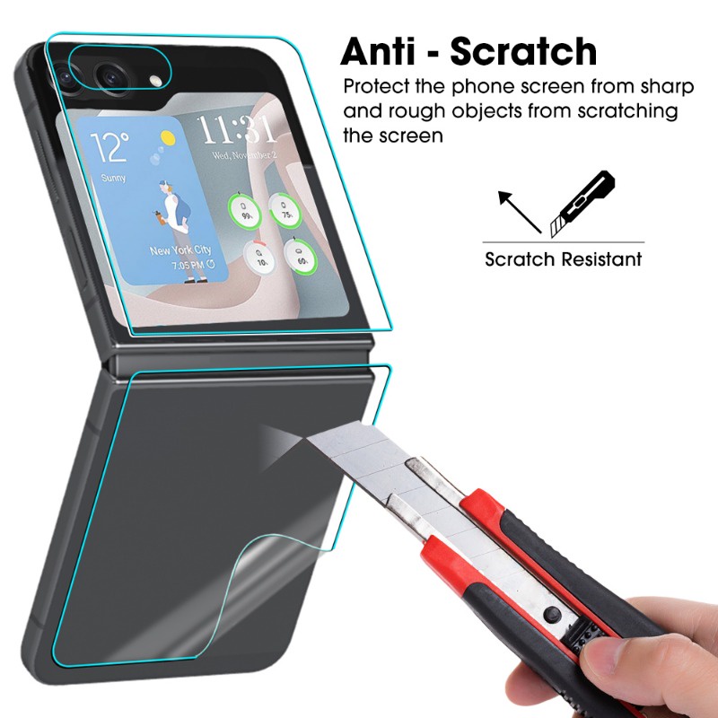 Set 4 Trong 1 Miếng Dán Màn Hình Điện Thoại Samsung Galaxy Z Flip 5 5G Samsung Z Flip5 flip4 flip3