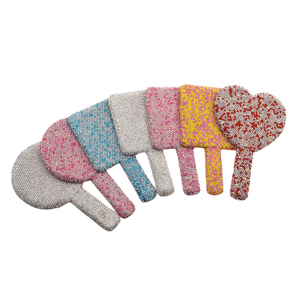 Gương Trang Điểm Cầm Tay Đính Đá Thời Trang Cao Cấp