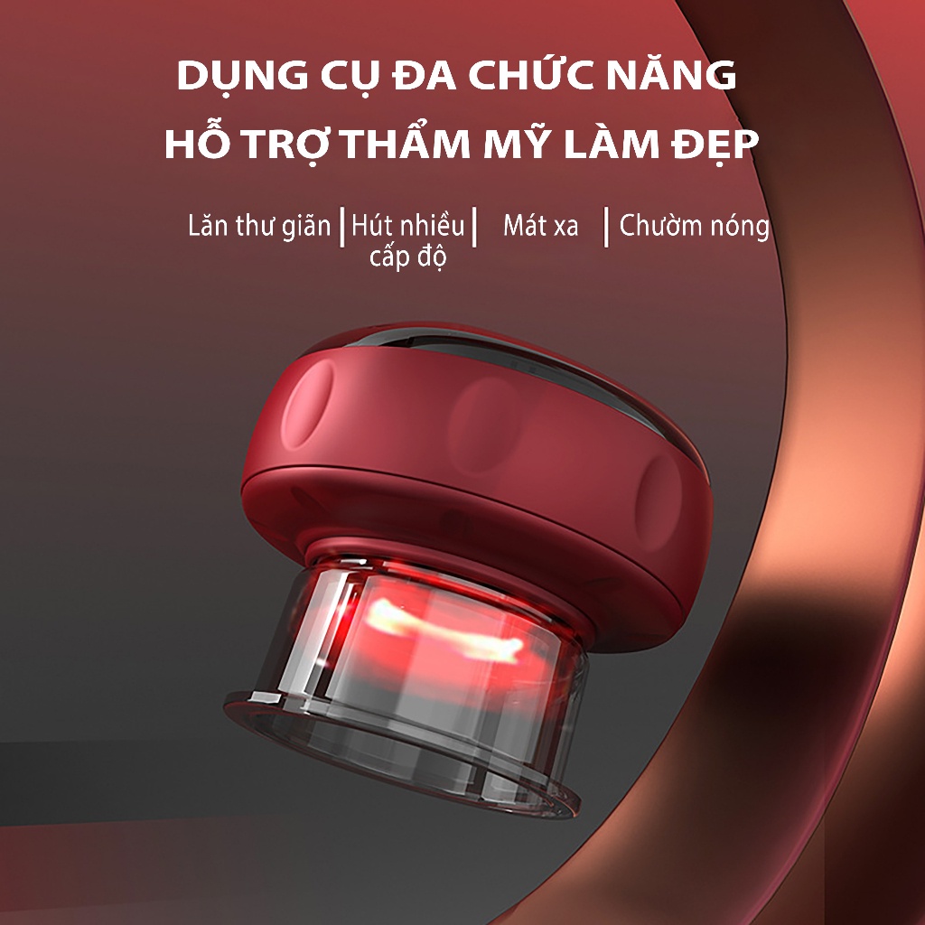 Máy Giác Hơi Điện Cầm Tay Thông Minh - SULIFE - Máy Giác Hơi Cạo Gió Mini Cao Cấp - Máy Massage Đa Năng 6 Và 12 Cấp Độ