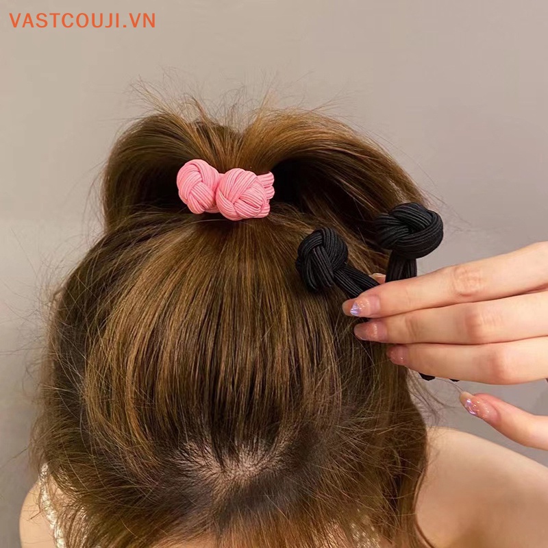 Vastji phụ nữ tóc đuôi ngựa cao dây buộc tóc đàn hồi hàn quốc vòng đeo chéo dây cao su cho cô gái phụ kiện tóc mũ đội đầu dây buộc tóc băng đô vn