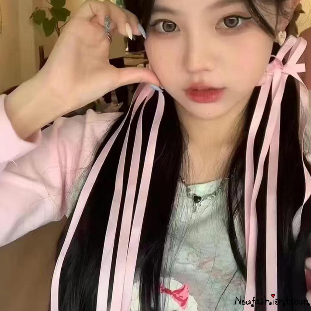 Kẹp Tóc Nơ Ruy Băng Dài Thời Trang Cho Nữ