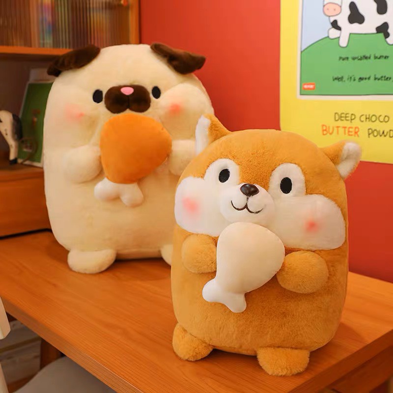 Gấu bông Cún mập ôm đùi gà Gubi Chan cao cấp MEEKO