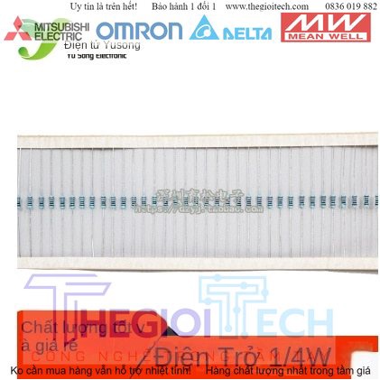 Màng Carbon Điện Trở Vòng Màu, Điện Trở 1/4W, Điện Trở 0.25W, Điện Trở 270K-10M. - 270K