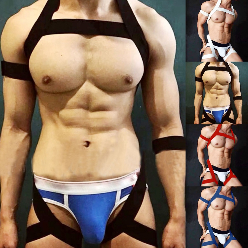 Dây đai toàn thân dây đai căng gợi cảm thắt lưng ngực clubwear gay harness