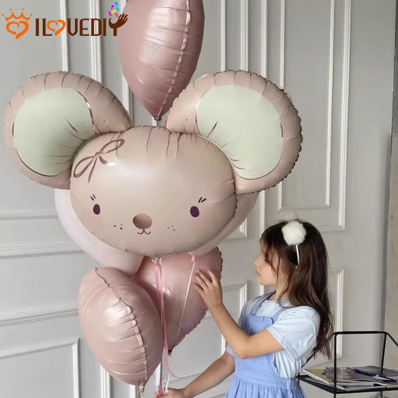 đồ chơi trước khi đi ngủ cho trẻ em / đồ trang trí lễ hội bầu không khí / bóng bay bơm hơi / bóng bay chuột hồng moon bear / đạo cụ trang trí tiệc có thể tái sử dụng / trang trí sinh nhật đám cưới