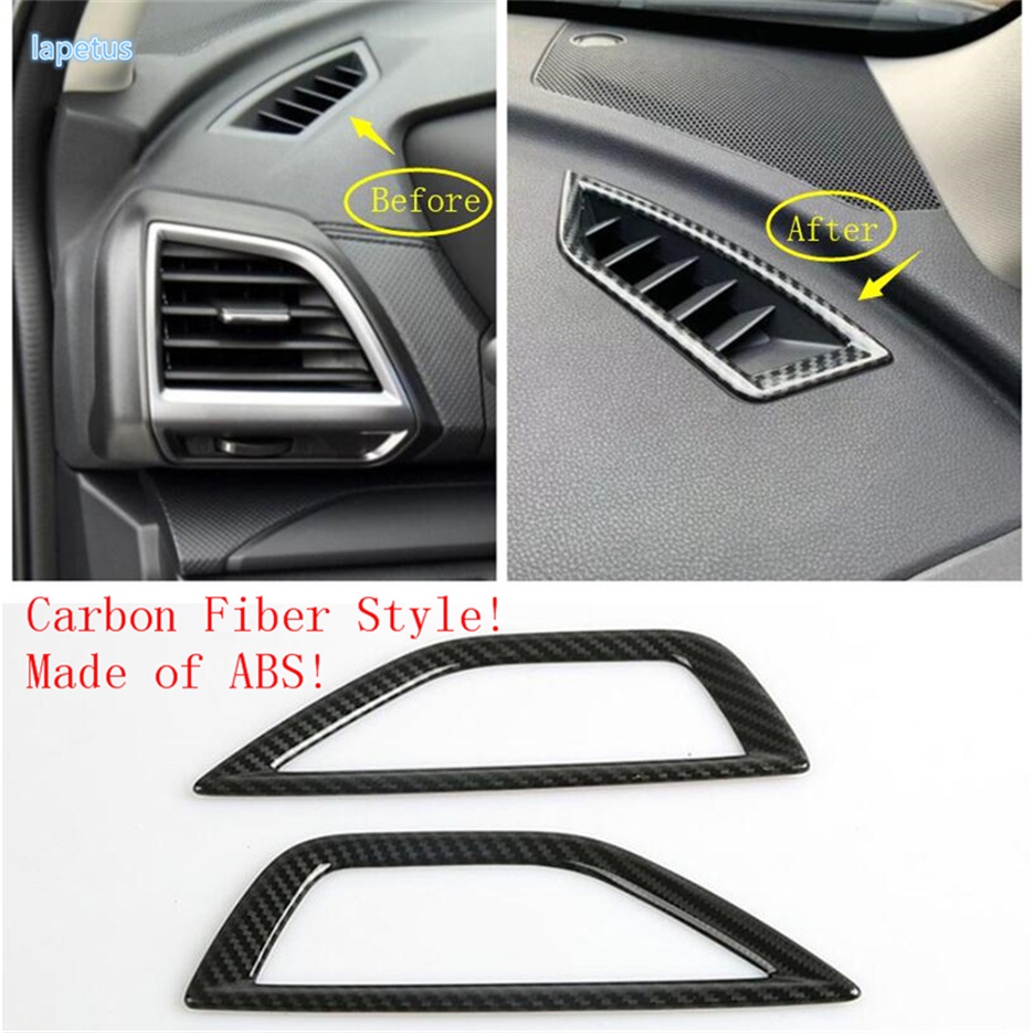 Bộ trang bị lại nội thất bằng sợi carbon đầu đèn đọc sách dashbaord air outlet cover trim cho subaru forester 2018 - 2023 phụ kiện