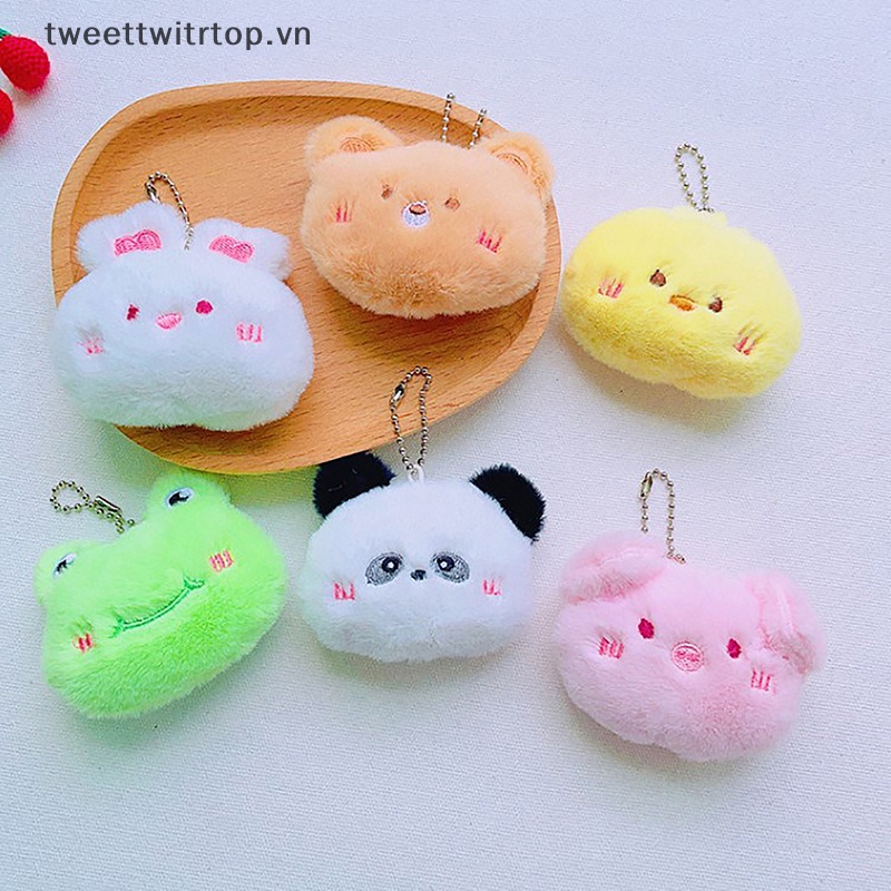 Trtop Móc Khóa Hình Thú Nhồi Bông Mềm Mại Đáng Yêu