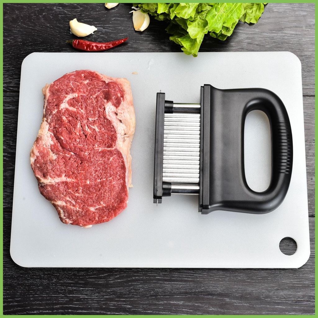 Máy làm mềm thịt 48 thép không gỉ lưỡi kim siêu sắc bén máy làm mềm bền để làm mềm thịt bò bít tết gelhvn