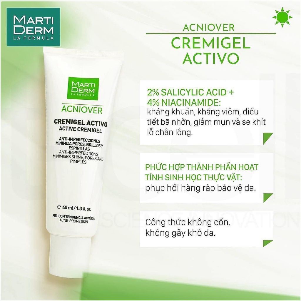 Tinh chất Martiderm Acniover Serum giảm mụn & kiểm soát nhờn 30ml  - Mika Beau&Skin