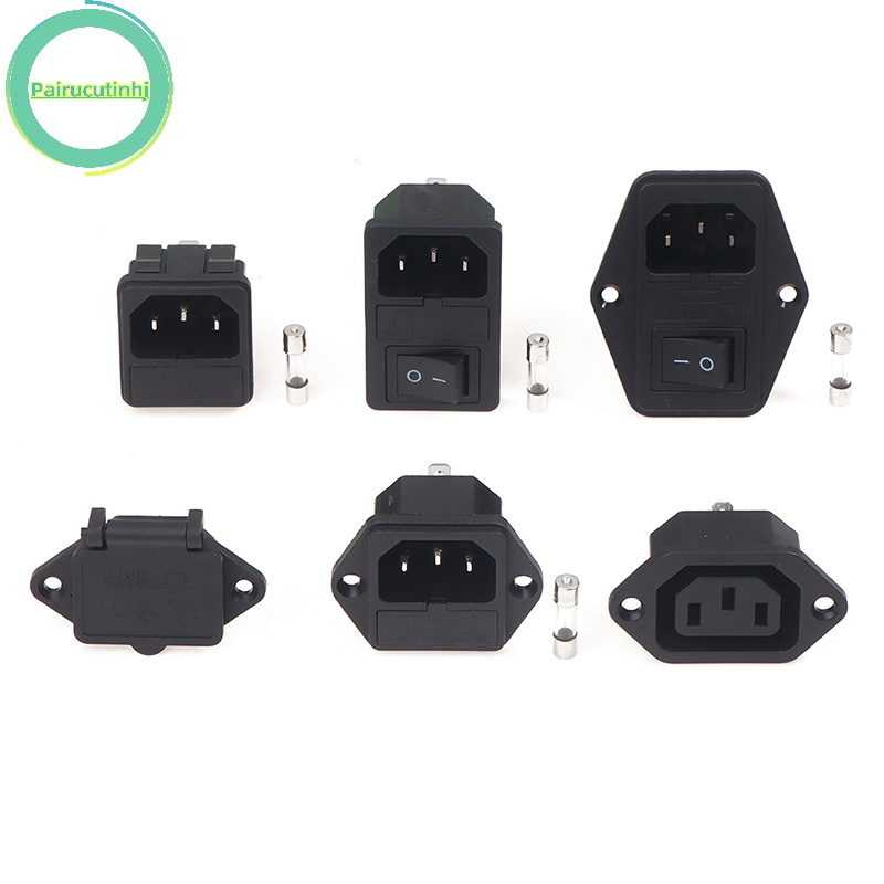 Pairhj black ac male plug female plug đầu nối nguồn mong muốn 3 pin socket vn