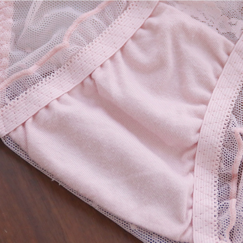 Sexy tất cả ren xù giữa eo nhanh khô lưới tam giác quần