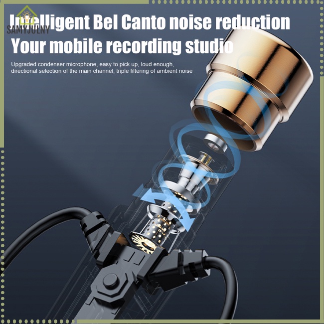 Sam kt02 tai nghe in-ear earbuds 3,5 mm với micrô bass hifi tai nghe để phát trực tuyến tai nghe karaoke