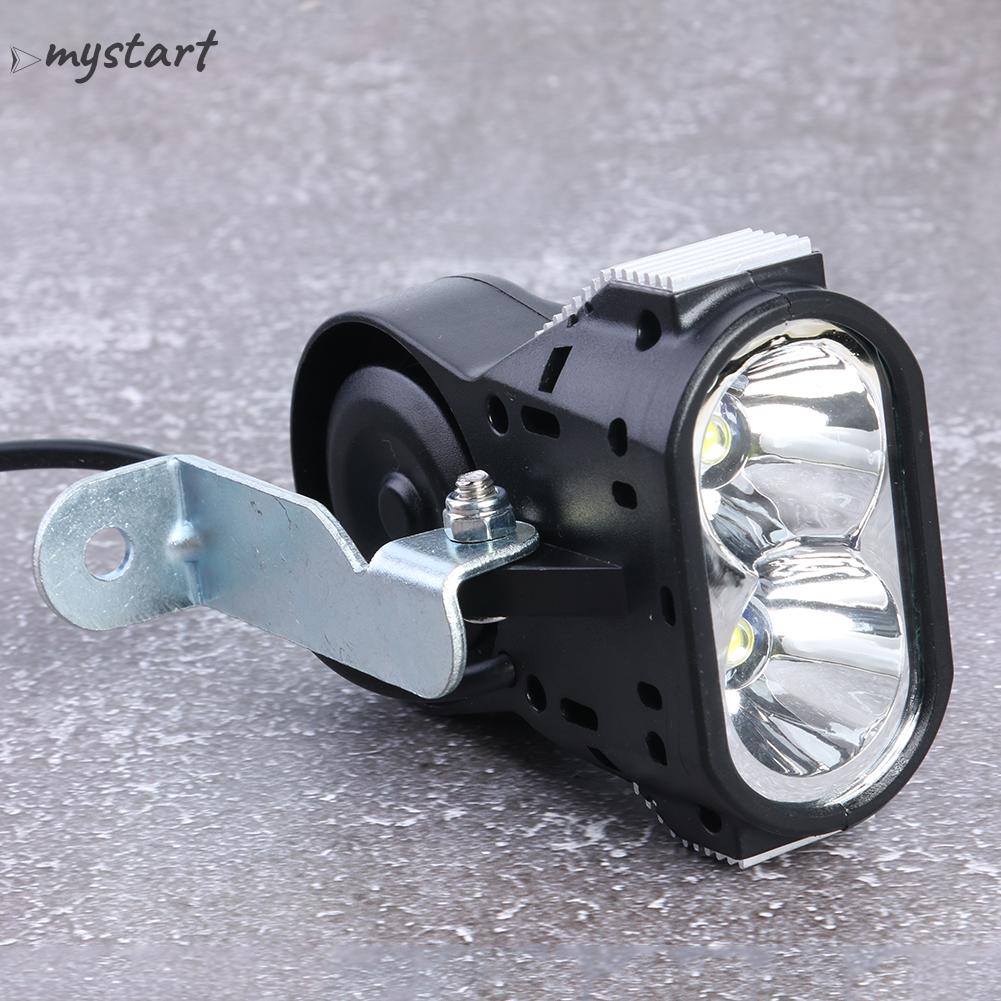 Đèn pha led e-bike 36v 48v 60v xe đạp điện còi đèn trước