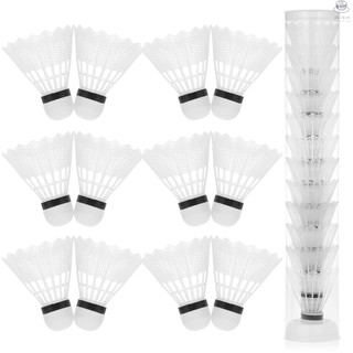 12 cái nylon quả cầu lông bằng nhựa bền quả cầu lông trong nhà thể thao ngoài trời quả cầu lông quả cầu chống gió