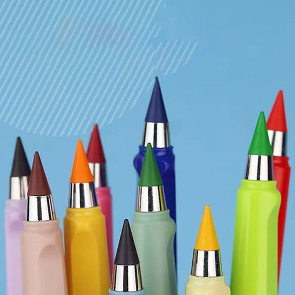 Avalentine 12 cái bút chì vĩnh cửu, bút chì viết không giới hạn đầy màu sắc, đầu bút có thể thay thế hb viết vô hạn đầu bút chì vĩnh cửu học sinh vẽ tranh nghệ thuật