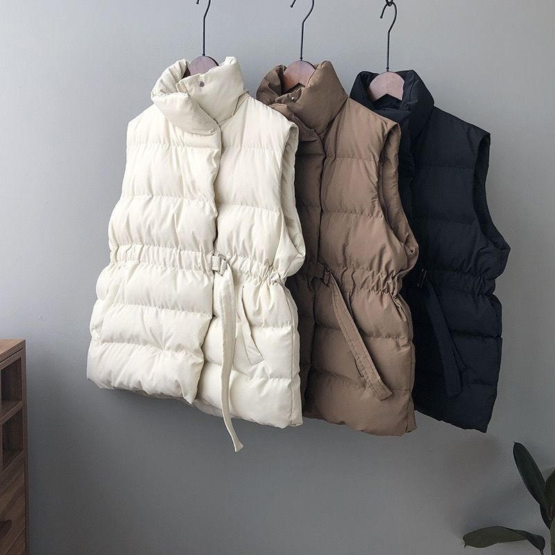 Xuống vest nữ mới hàn quốc màu rắn hàn quốc mỏng đơn giản
