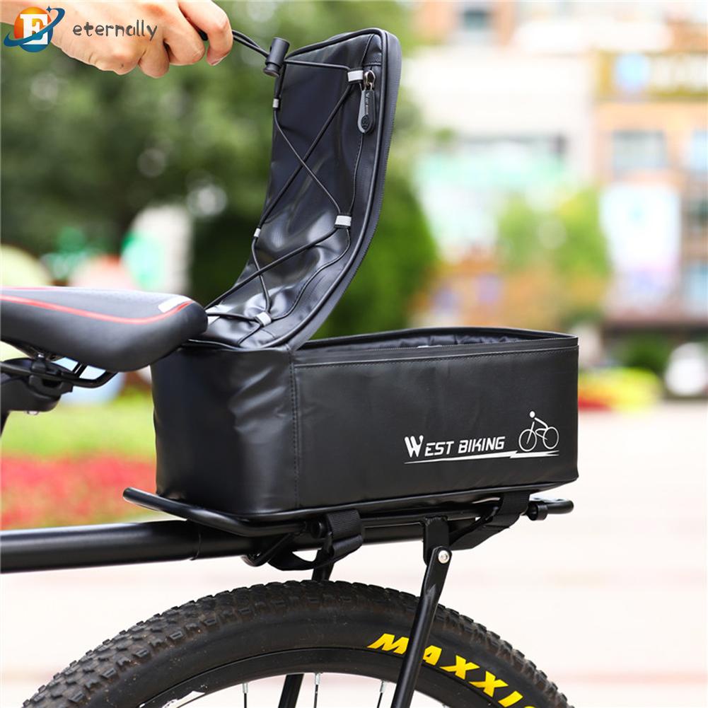 West biking 4l mtb bike back seat storage bag with rain cover saddle bag